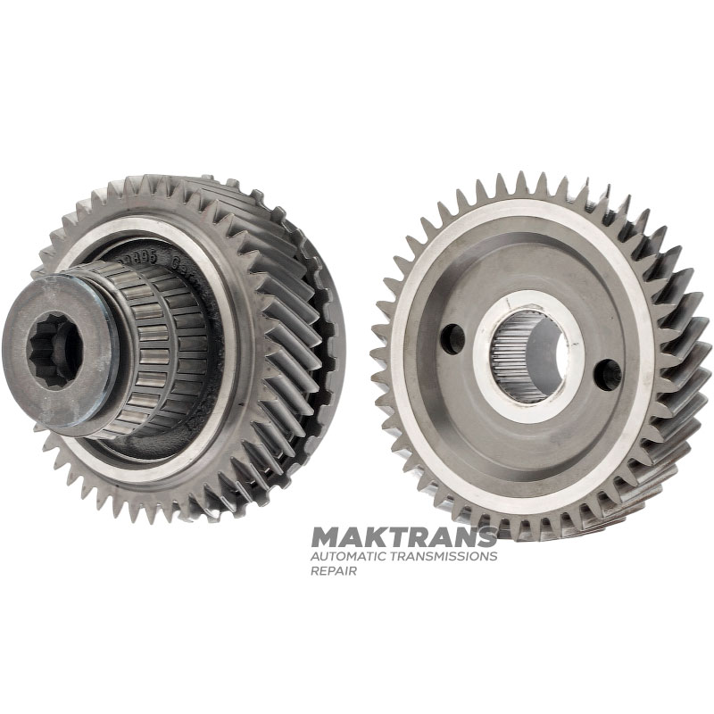 Set of helical gears for differential drive VAG 01M, 01N, 01P — 44 teeth (outer Ø 118.70 mm), 45 teeth (outer Ø 124.70 mm), ring gear (non-removable) 57 teeth