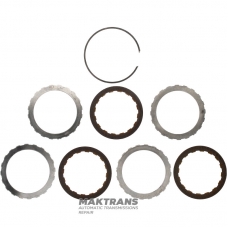 Overdrive Clutch A4LD Steel and Friction Disc Set, 4R44E, 4R55E, 5R55E, 5R55N, 5R55S, 5R55W 90GT-7L668-BA — 3 friction discs, (total set thickness 15.45 mm)