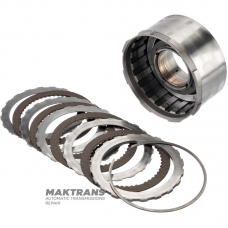 Drum Direct Clutch A4LD, 4R44E, 4R55E, 5R55E, 5R55N, 5R55S, 5R55W 90DT-7D047-AB - 4 friction discs, with sleeve under the hub