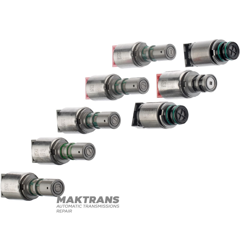 Set of solenoids Hyundai / KIA A6MF1 A6LF1 — Gen2 (ext.Ø of the nose 16 mm), 8 pcs in a set