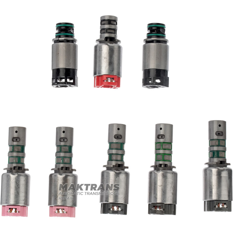 Set of solenoids Hyundai / KIA A6MF1 A6LF1 — Gen2 (ext.Ø of the nose 16 mm), 8 pcs in a set