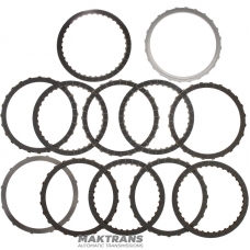 Set of steel and friction discs 2-6 Clutch GM 6L45, 6L50 - 5 (internal) x 5 (external) single-sided friction discs, (total thickness of the set 28.45 mm)