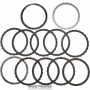 Set of steel and friction discs 2-6 Clutch GM 6L45, 6L50 - 5 (internal) x 5 (external) single-sided friction discs, (total thickness of the set 28.45 mm)
