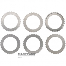 Set of steel wheels (with restored shagreen) FORWARD Clutch FORD 4R75E, 4R75W, 4R70E, 4R70W (AODE) - total thickness of the set 11.90 mm (14.70 mm)