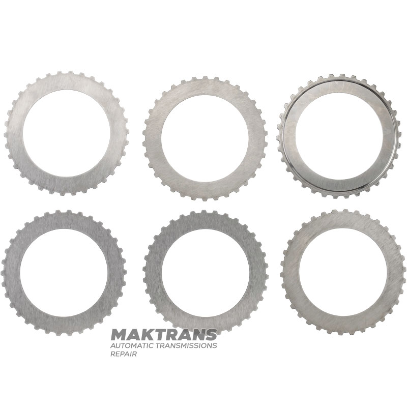 Set of steel wheels (with restored shagreen) FORWARD Clutch FORD 4R75E, 4R75W, 4R70E, 4R70W (AODE) - total thickness of the set 11.90 mm (14.70 mm)