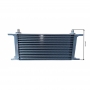 Universal oil radiator 15-row thread pitch 9/16"x18 Fitting AN6 Complete with fastening, fittings for connection.