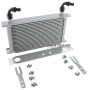 Universal oil radiator 21-row thread pitch 3/4"x16 Fitting AN8 Complete with fastening, fittings for connection.