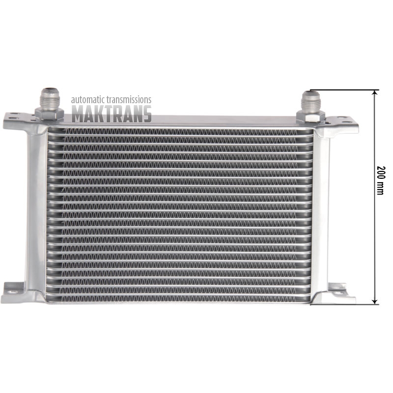 Universal oil radiator 21-row thread pitch 3/4"x16 Fitting AN8 Complete with fastening, fittings for connection.