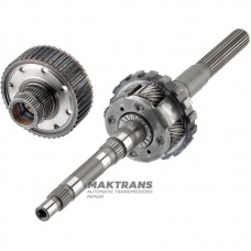 Rear planetary gear / output shaft (shaft length 272 mm) TOYOTA A750E 3571360050, 3576060071, 3507760010 — 4 satellites (19 teeth on satellites), shaft length 272 mm, 23 splines (outer Ø 30.45 mm, spline shaft length 140 mm)