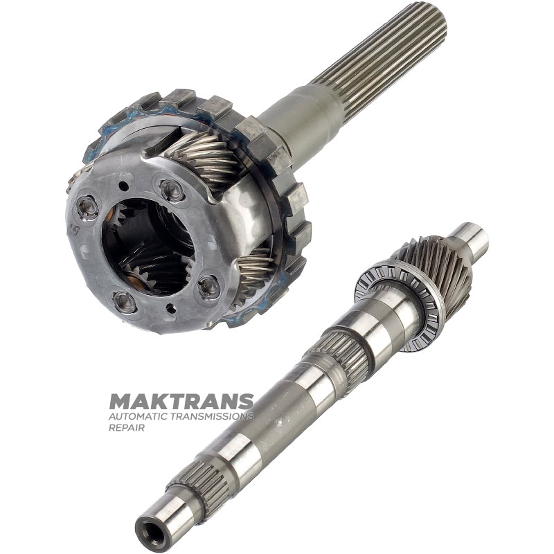 Rear planetary gear / output shaft (shaft length 272 mm) TOYOTA A750E 3571360050, 3576060071, 3507760010 — 4 satellites (19 teeth on satellites), shaft length 272 mm, 23 splines (outer Ø 30.45 mm, spline shaft length 140 mm)