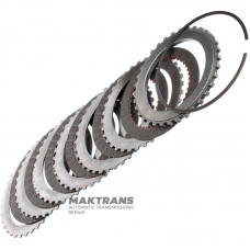 Set of steel and friction discs DIRECT Clutch FORD AOD, AODE, AODE-W, 4R70W, 4R75E, 4R75W — F6AZ-7B442-AA, F8AZ-7B164-BA, 6 friction discs, (total thickness of the set 25.85 mm)
