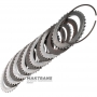 Set of steel and friction discs DIRECT Clutch FORD AOD, AODE, AODE-W, 4R70W, 4R75E, 4R75W — F6AZ-7B442-AA, F8AZ-7B164-BA, 6 friction discs, (total thickness of the set 25.85 mm)