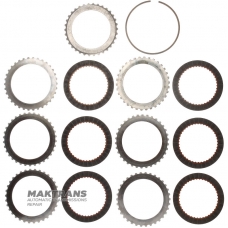 Set of steel and friction discs DIRECT Clutch FORD AOD, AODE, AODE-W, 4R70W, 4R75E, 4R75W — F6AZ-7B442-AA, F8AZ-7B164-BA, 6 friction discs, (total thickness of the set 25.85 mm)