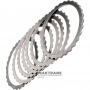 Set of steel wheels D Clutch FORD 6R60, 6R75, 6R80 - 5 steel wheels, (total thickness of the set 14.45 mm)