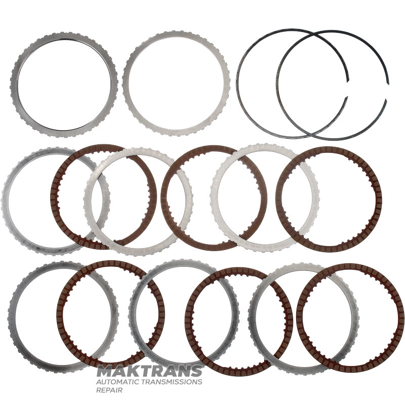 Drum 3-4 Clutch MAZDA Hybrid 8-speed transmission RZ42, RZ44 - 6 friction discs, 2 support steel discs, (total thickness of the kit 30.60 mm)