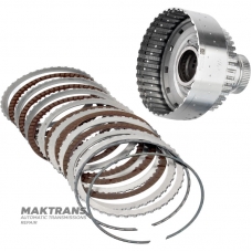 Drum 3-4 Clutch MAZDA Hybrid 8-speed transmission RZ42, RZ44 - 6 friction discs, 2 support steel discs, (total thickness of the kit 30.60 mm)