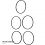 Set of plastic sealing rings for the clutch hub 6DCT450, GETRAG MPS6 - 5 rings in a set (56.35 mm x 2 mm x 53.45 mm)
