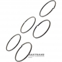 Set of plastic sealing rings for the clutch hub 6DCT450, GETRAG MPS6 - 5 rings in a set (56.35 mm x 2 mm x 53.45 mm)