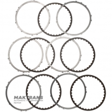Set of steel and friction discs Low / Reverse Clutch JATCO JF018E, JF019E Hybrid - 5 friction discs, (total thickness of the set 21.85 mm)