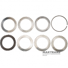 Set of steel wheels FORWARD Clutch FORD 4R70 4R75 - 5 steel wheels (thickness 1.77 mm), 1 support disk (thickness 5.55 mm / 3 mm)