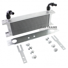 Universal oil radiator 12-row thread pitch 3/4"x16 Fitting AN8 Complete with fastening and fittings for connection.