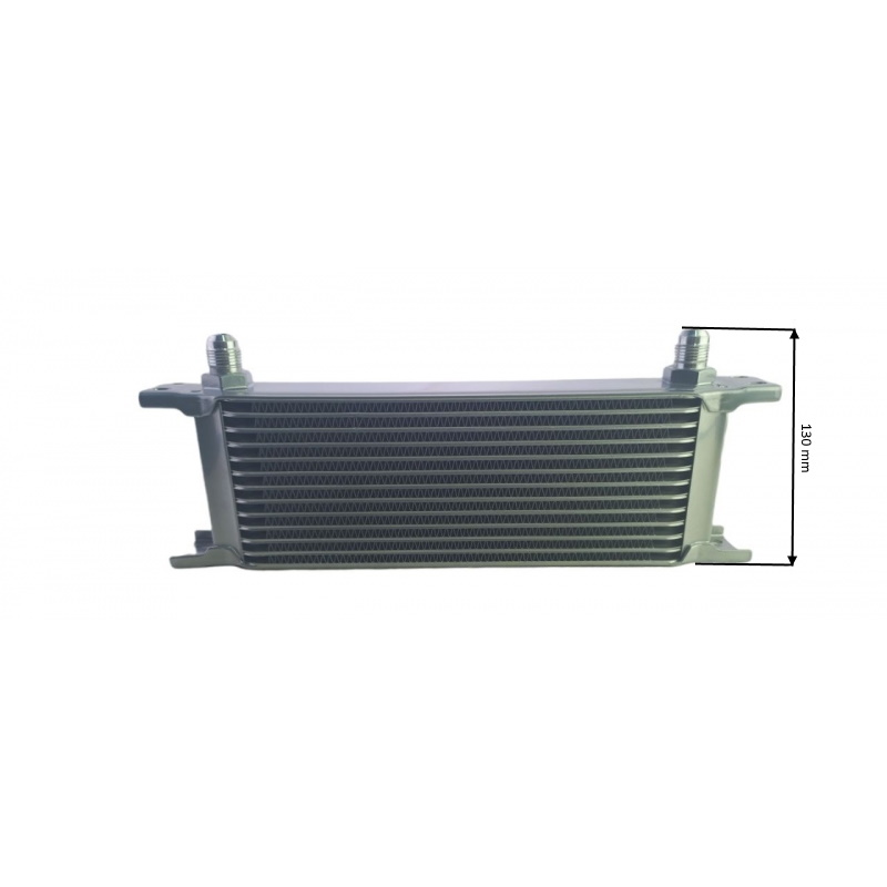 Universal oil radiator 12-row thread pitch 3/4"x16 Fitting AN8 Complete with fastening and fittings for connection.