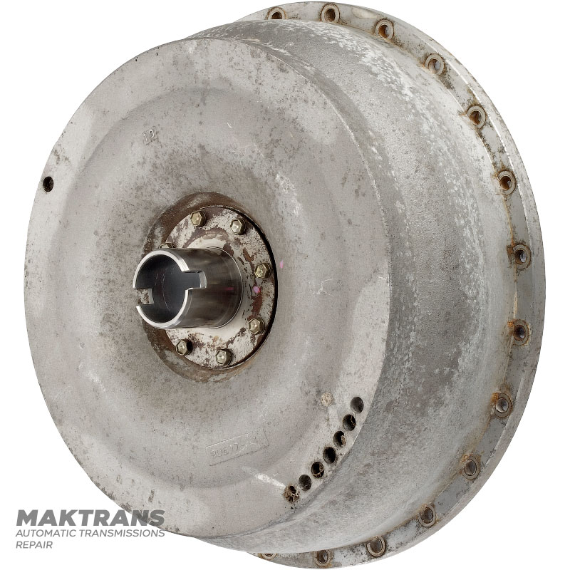 Aisin Warner A581 (Freightliner) torque converter pump wheel — outer journal diameter 149 mm, outer housing diameter 385 mm