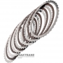 Set of steel and friction discs K38 Clutch Mercedes-Benz 725.0 - A7252721100, A7252728302, 6 friction discs (total thickness of the set 30.50 mm)