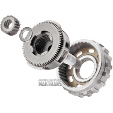 Input shaft / planetary gear FORD HF45 eCVT LX68-7D055-BA, HG9P-7A153-AA, HG9P-7H535-AA - 4 satellites (26 teeth), overall height 152 mm (21 splines, outer Ø 21.80 mm)