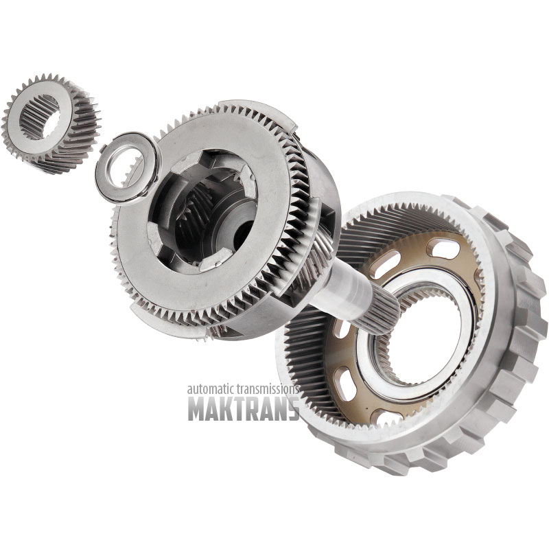 Input shaft / planetary gear FORD HF45 eCVT LX68-7D055-BA, HG9P-7A153-AA, HG9P-7H535-AA - 4 satellites (26 teeth), overall height 152 mm (21 splines, outer Ø 21.80 mm)