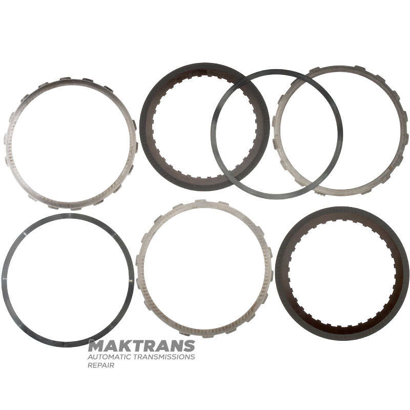 Set of steel and friction discs Low / Reverse Brake CD4E F3RZ-7B164-C, F3RZ-7B066-F - 2 friction discs (total thickness of the set 9.10 mm)