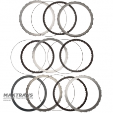 Set of steel and friction discs A Brake FORD 10R140 LC3Z-7F219-A, LC3Z-7F220-A - 4 friction discs (total thickness of the set 25 mm)