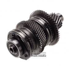 Output shaft #2 DCT250 (DPS6) complete with gears - 18 teeth (ext.Ø 55.40 mm), 52 teeth (ext.Ø 128.40 mm), 48 teeth (ext.Ø 102.85 mm), 56 teeth (ext.Ø117.85 mm)