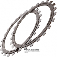 Set of friction discs for torque converter lockup ZF6HP19A (09L) Audi Q7 3.6L — 000 044 / 000 236 (2 friction discs, thickness 3.80 mm, int.Ø 169 mm)