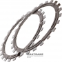 Set of friction discs for torque converter lockup ZF6HP19A (09L) Audi Q7 3.6L — 000 044 / 000 236 (2 friction discs, thickness 3.80 mm, int.Ø 169 mm)