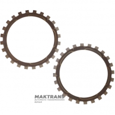 Set of friction discs for torque converter lockup ZF6HP19A (09L) Audi Q7 3.6L — 000 044 / 000 236 (2 friction discs, thickness 3.80 mm, int.Ø 169 mm)