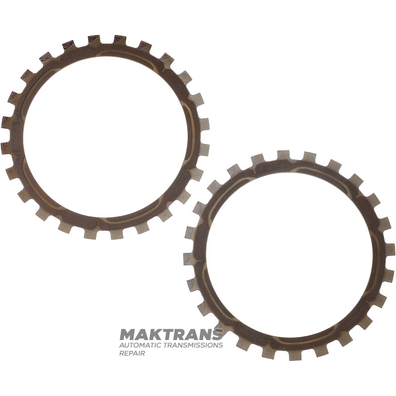 Set of friction discs for torque converter lockup ZF6HP19A (09L) Audi Q7 3.6L — 000 044 / 000 236 (2 friction discs, thickness 3.80 mm, int.Ø 169 mm)