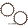 Set of friction discs for torque converter lockup ZF6HP19A (09L) Audi Q7 3.6L — 000 044 / 000 236 (2 friction discs, thickness 3.80 mm, int.Ø 169 mm)