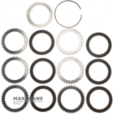 Set of steel and friction discs DIRECT Clutch FORD AOD, AODE, AODE-W, 4R70W, 4R75E, 4R75W – F6AZ-7B442-AA, F8AZ-7B164-BA, 6 friction discs, (total thickness of the set 27.55 mm)