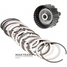 Output shaft, drum K27 Clutch Mercedes-Benz 725.0 AMG A2902701300 - shaft length 135 mm, 30 splines (ext.Ø 31.70 mm), drum K27 (7 friction discs)