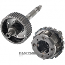 Rear planetary gear, output shaft TOYOTA / LEXUS A750 E/F, A760 E/F 3576060060 — shaft length 100 mm, 23 splines (outer Ø 30.45 mm, length of splined part of shaft 26 mm), 4 satellites (19 teeth on satellites)