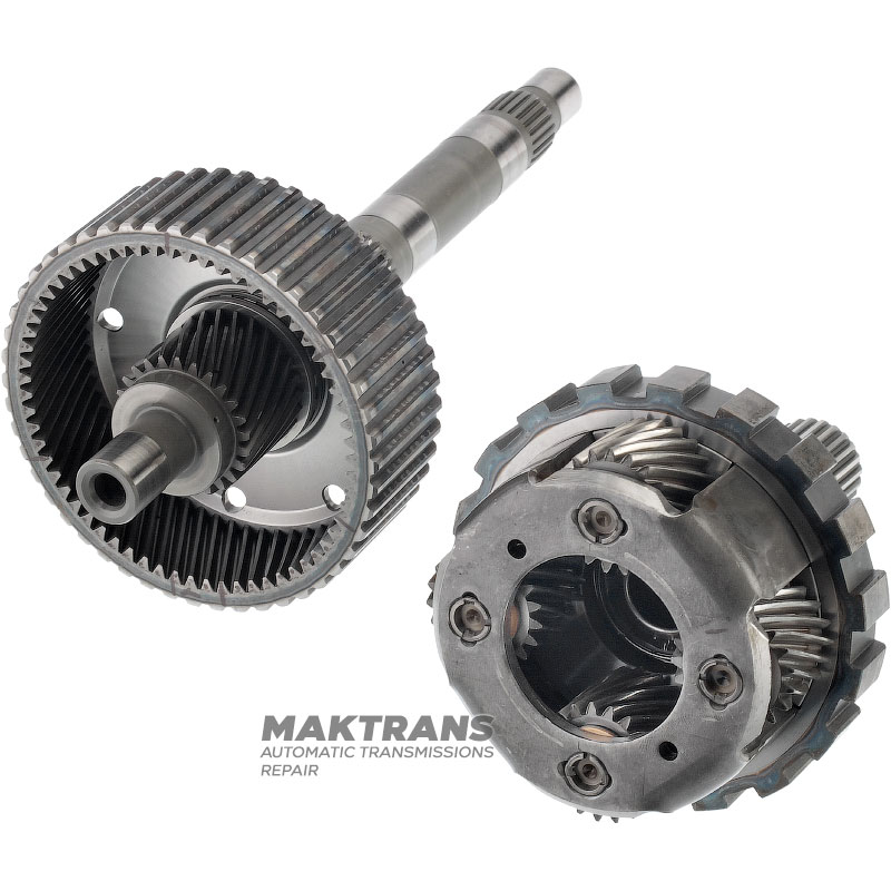 Rear planetary gear, output shaft TOYOTA / LEXUS A750 E/F, A760 E/F 3576060060 — shaft length 100 mm, 23 splines (outer Ø 30.45 mm, length of splined part of shaft 26 mm), 4 satellites (19 teeth on satellites)