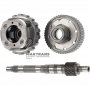 Rear planetary gear, output shaft TOYOTA / LEXUS A750 E/F, A760 E/F 3576060060 — shaft length 100 mm, 23 splines (outer Ø 30.45 mm, length of splined part of shaft 26 mm), 4 satellites (19 teeth on satellites)