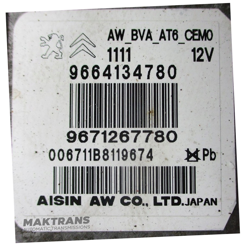 Automatic transmission complete with torque converter TF-80SC (2WD), 20GV04— 20GV04 (CITROEN, C5, III, C6, 3.0, HDI)
