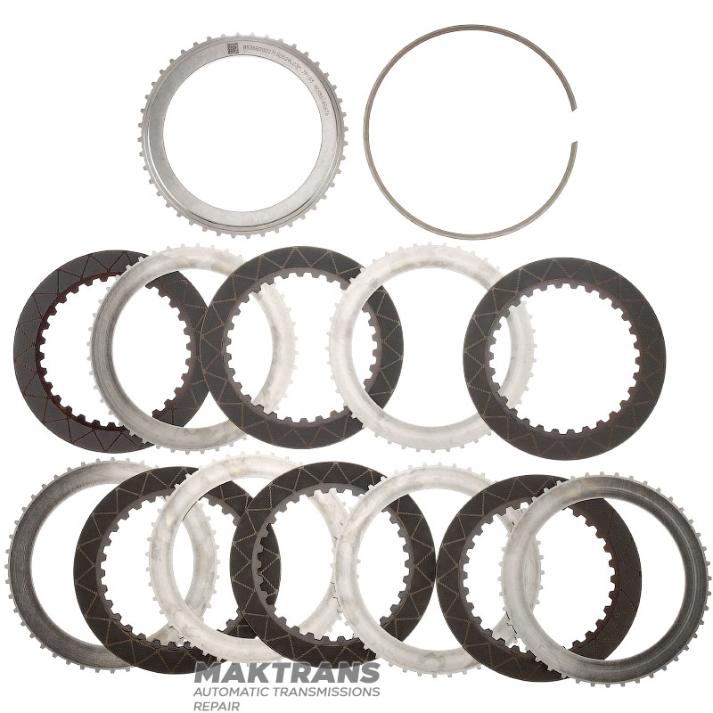 Steel and friction disc set D Clutch FORD 10R140 LC3Z-7B164-B, LC3Z-7G474-A, LC3P-7P183-AK - 6 friction discs (total thickness of the set 23.35 mm / 27.90 mm)