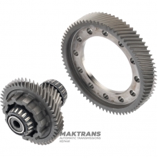 Main differential pair (20*73, 46) TOYOTA U760E — helical differential gear 73 teeth (outer Ø 207.90 mm), intermediate shaft 20 teeth (outer Ø 62 mm) / 46 teeth (outer Ø 142.15 mm)