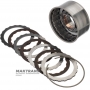 Overdrive Clutch Drum A4LD, 4R44E, 4R55E, 5R55E, 5R55N, 5R55S, 5R55W 97GT-7L668-AE - Drum with sleeve, 3 friction discs (total thickness of the set 15.55 mm)