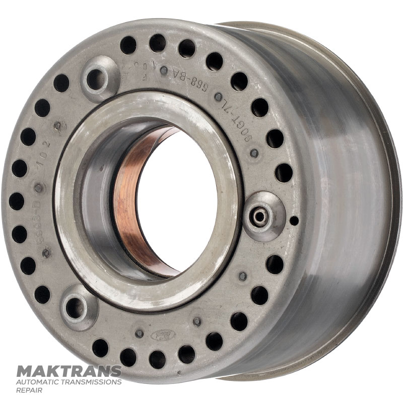 Overdrive Clutch Drum A4LD, 4R44E, 4R55E, 5R55E, 5R55N, 5R55S, 5R55W 97GT-7L668-AE - Drum with sleeve, 3 friction discs (total thickness of the set 15.55 mm)