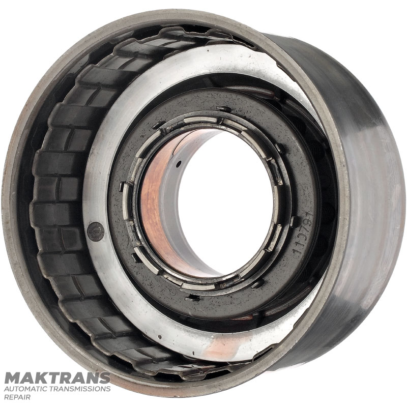 Overdrive Clutch Drum A4LD, 4R44E, 4R55E, 5R55E, 5R55N, 5R55S, 5R55W 97GT-7L668-AE - Drum with sleeve, 3 friction discs (total thickness of the set 15.55 mm)