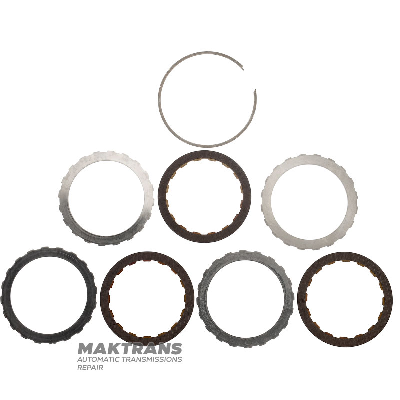 Overdrive Clutch Drum A4LD, 4R44E, 4R55E, 5R55E, 5R55N, 5R55S, 5R55W 97GT-7L668-AE - Drum with sleeve, 3 friction discs (total thickness of the set 15.55 mm)